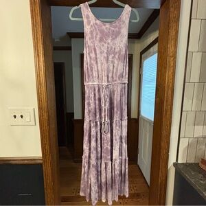 NWOT Knox Rose Purple Tie-Dye Sleeveless Maxi Dress size XS